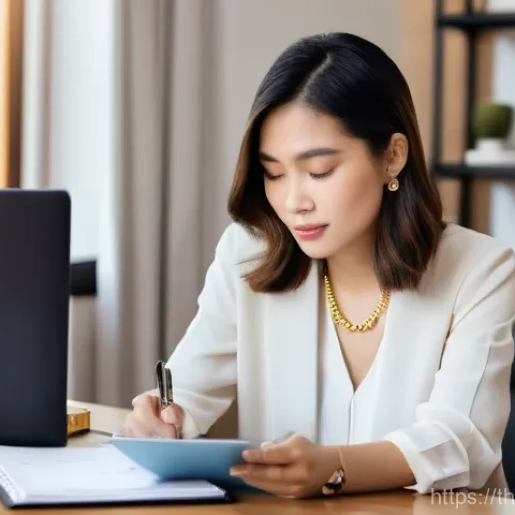 비상 재무계획 수립을 위한 자산 목록 작성 - **Prompt 1: Realizing the Full Scope of Assets**
    A thoughtful Thai woman in her late 20s to earl...